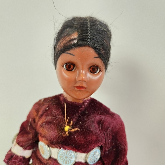 Vintage Native American Navajo Carlson Doll Woman Eyes Open Close First Nations - Picture 4 of 10